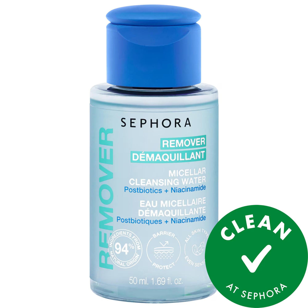 Dermalogica Mini Micellar Cleansing Water with Postbiotics + Niacinamide - Vegan Makeup Remover & Skincare
