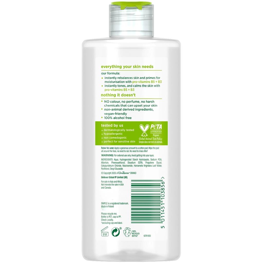 Simple Kind to Skin Soothing Facial Toner 200 ml