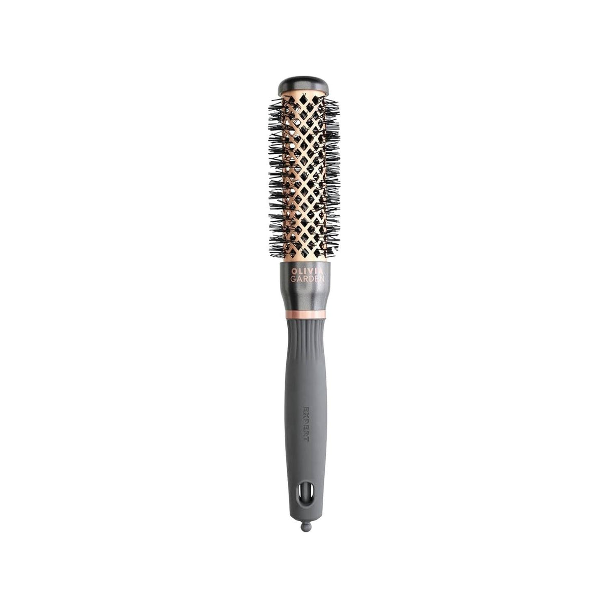 Olivia Garden Expert Blowout Heat Nylgard Bristle Hair Brush - 25mm Professional Blowout Styling Tool for Smooth Hair
