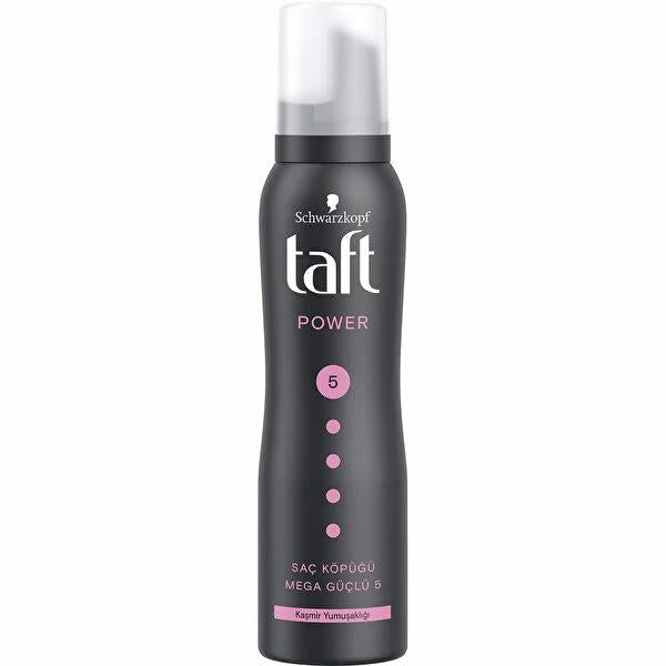 Taft Power Cashmere Hair Mousse: Mega Strong 24H Hold for Dry & Damaged Hair - Luxurious Soft Styling Mousse