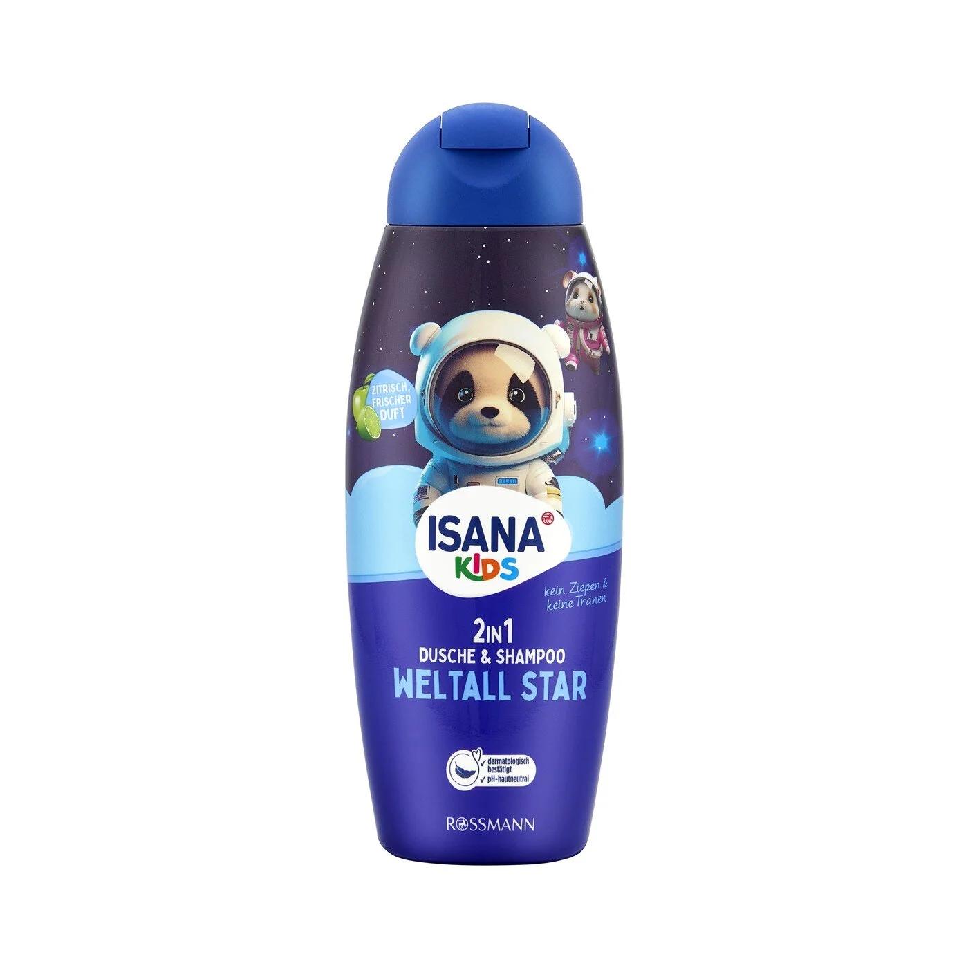 Isana Kids 2-in-1 Shower Gel & Shampoo for Gentle Cleansing 300 ml