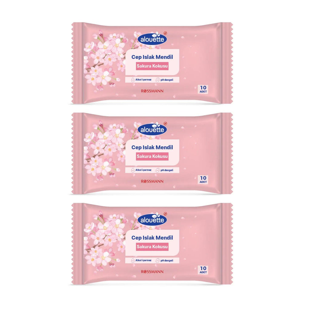 Alouette Sakura Pocket Tissues Soft Cherry Blossom Scent 3x10 Pack
