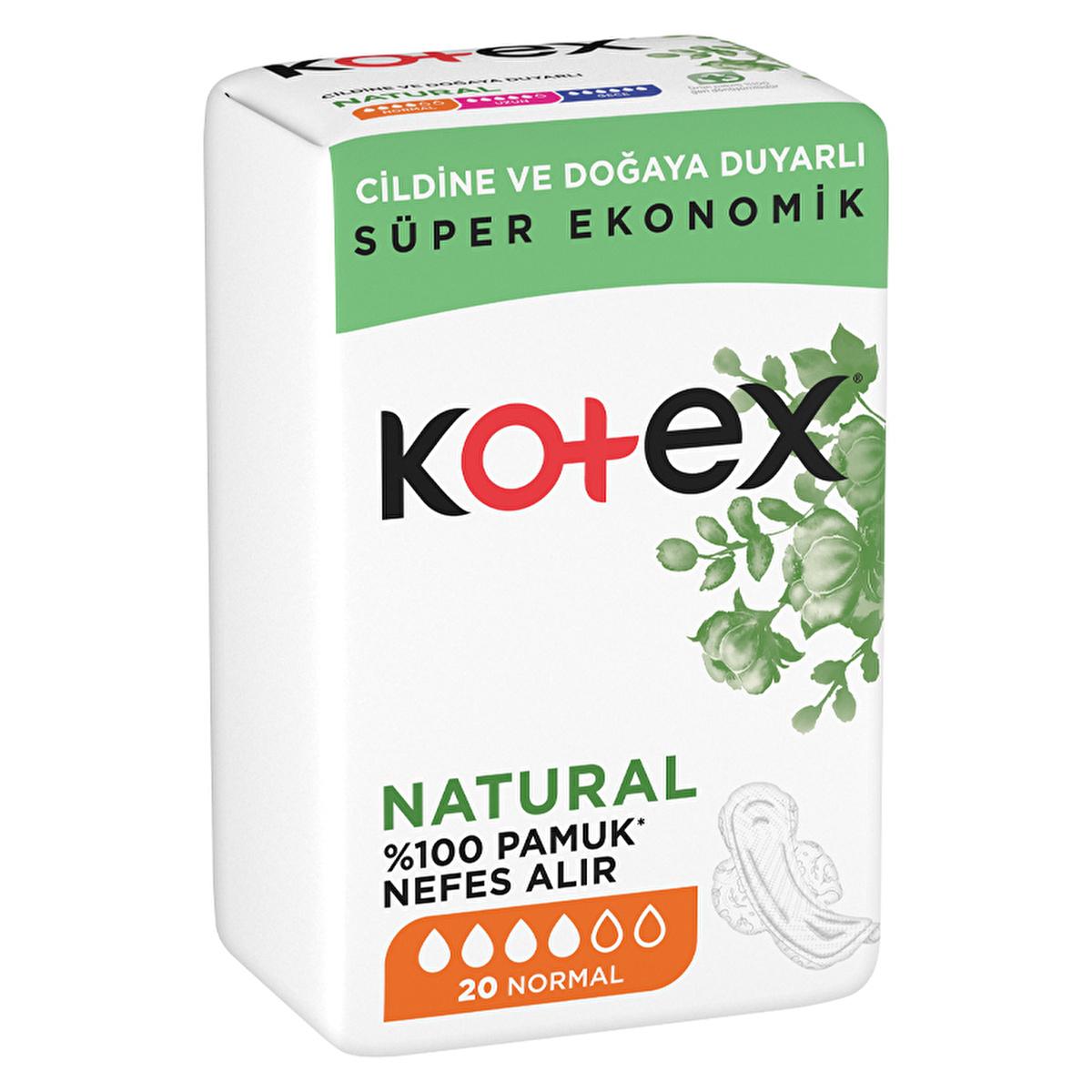 Kotex Natural Ultra Quadro Normal Sanitary Pads - Comfortable, Leak-Proof Menstrual Hygiene Products for Women