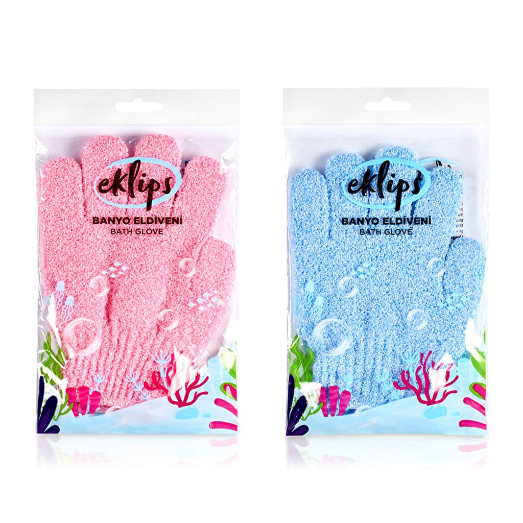 Eklips Natural Exfoliating Bath Glove with Gourd Fiber - Gentle Skincare, Cellulite Prevention, and Eco-Friendly
