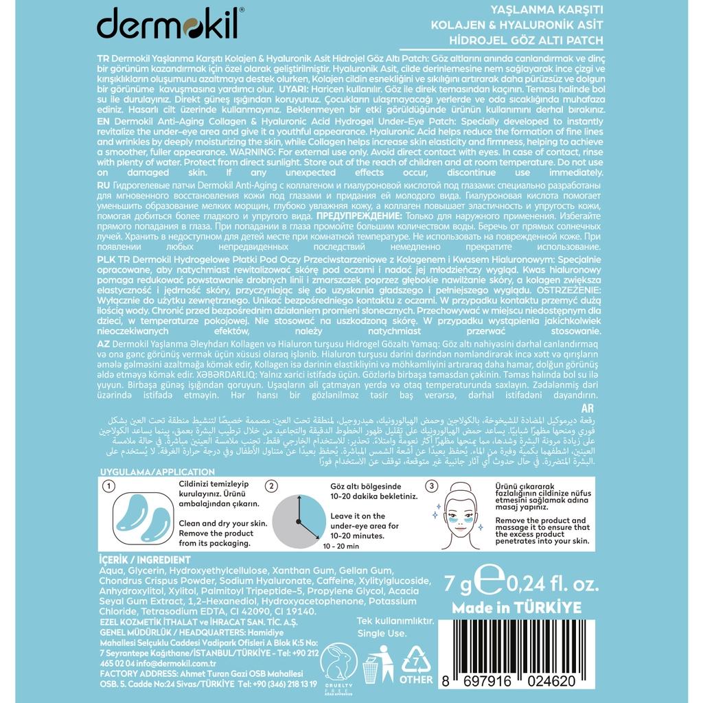 Dermokil Collagen & Hyaluronic Acid Hydrogel Eye Mask 7g