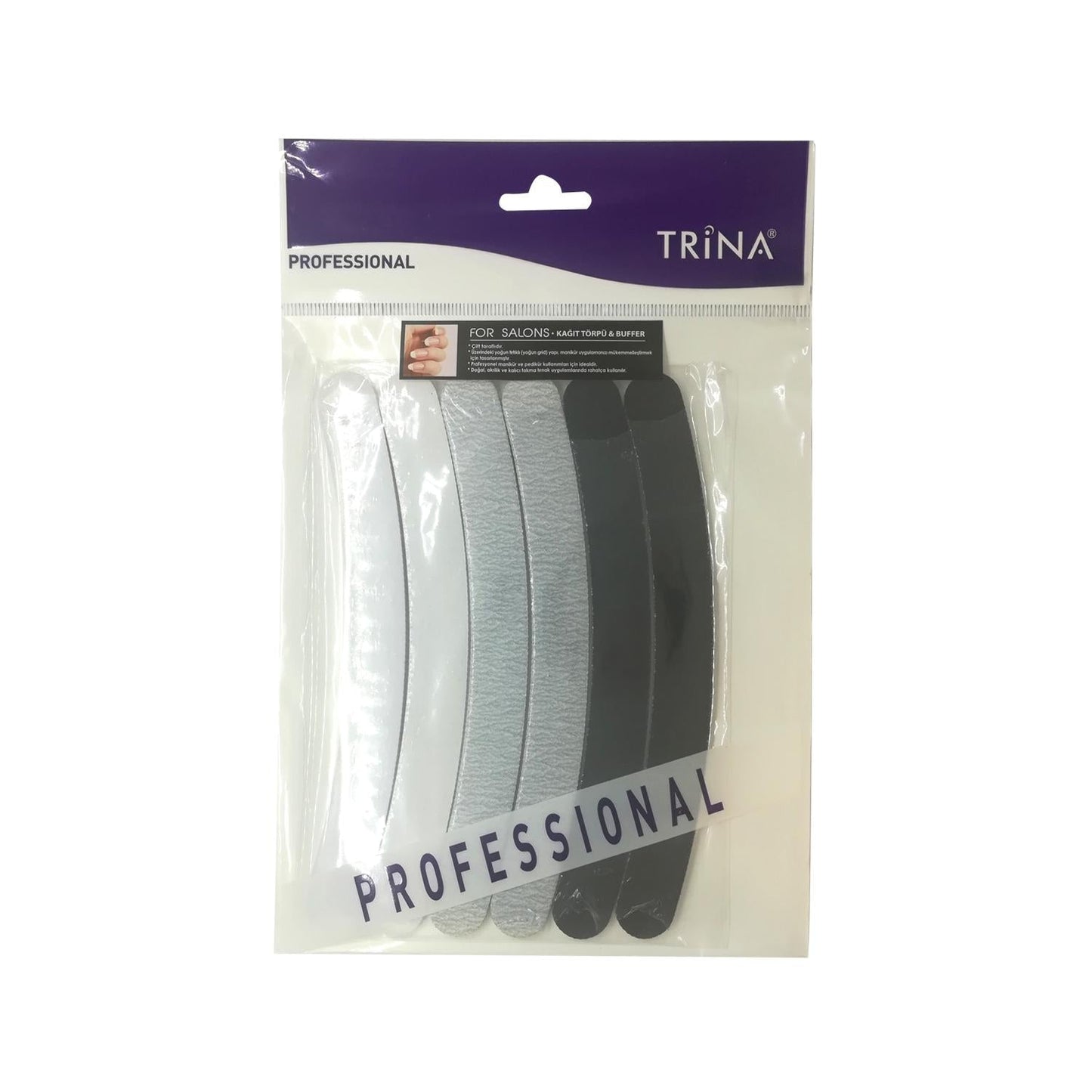 Trina 6-Piece Paper Buffer Nail Care Tool for DIY Nail Polishing