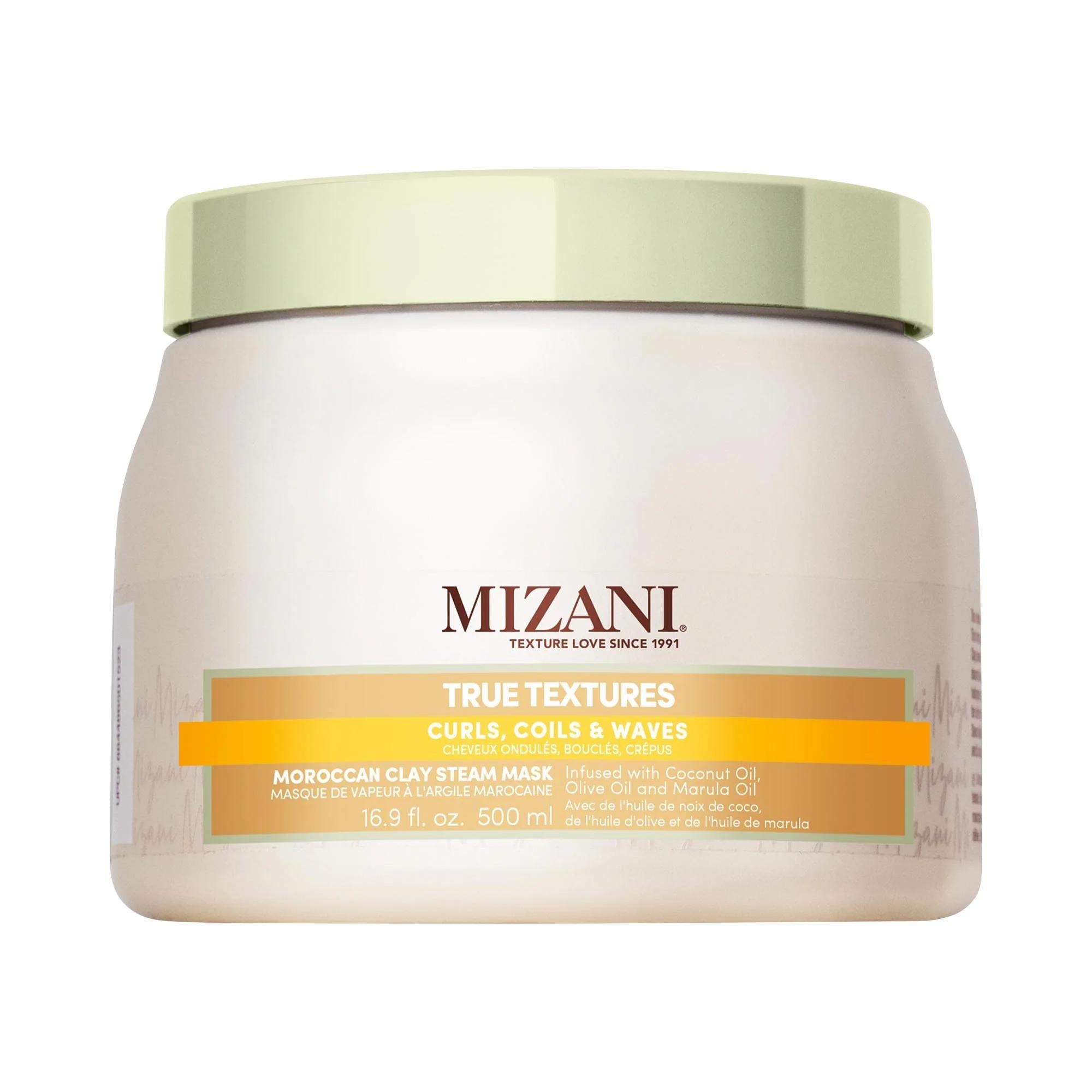 True Textures Moroccan Clay Steam Hair Mask - Deep Conditioning, Curl Enhancing, Frizz Control & Moisturizing Treatment