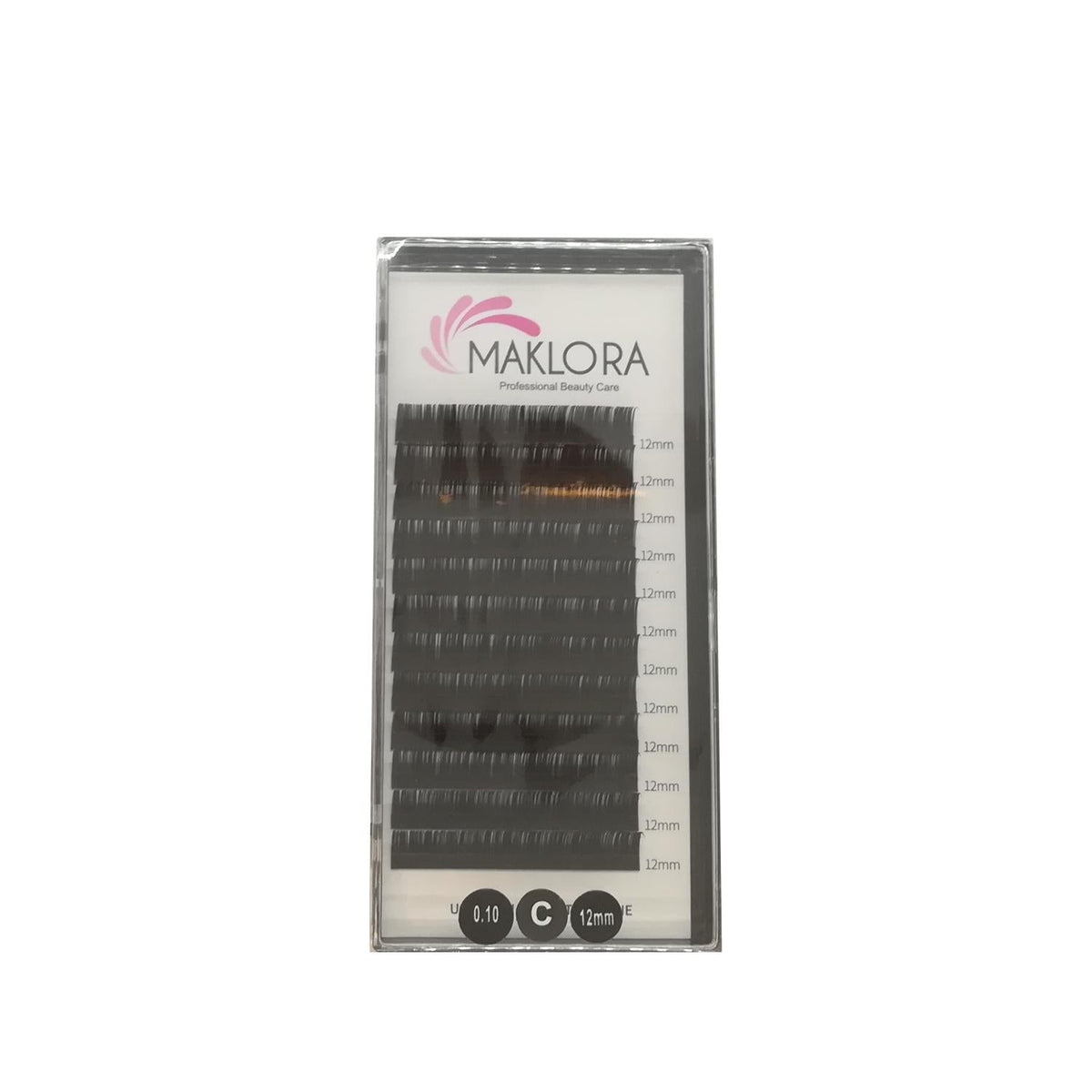 Maklora Silk Eyelash Extensions C Curl 0.10 Thickness 12mm Length - Luxurious Lash Enhancements