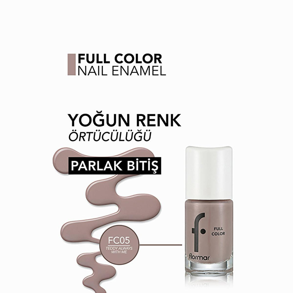 Flormar Full Color Extra Pigmented Nail Polish - Vibrant, Long-Lasting Nail Polish with High Pigmentation