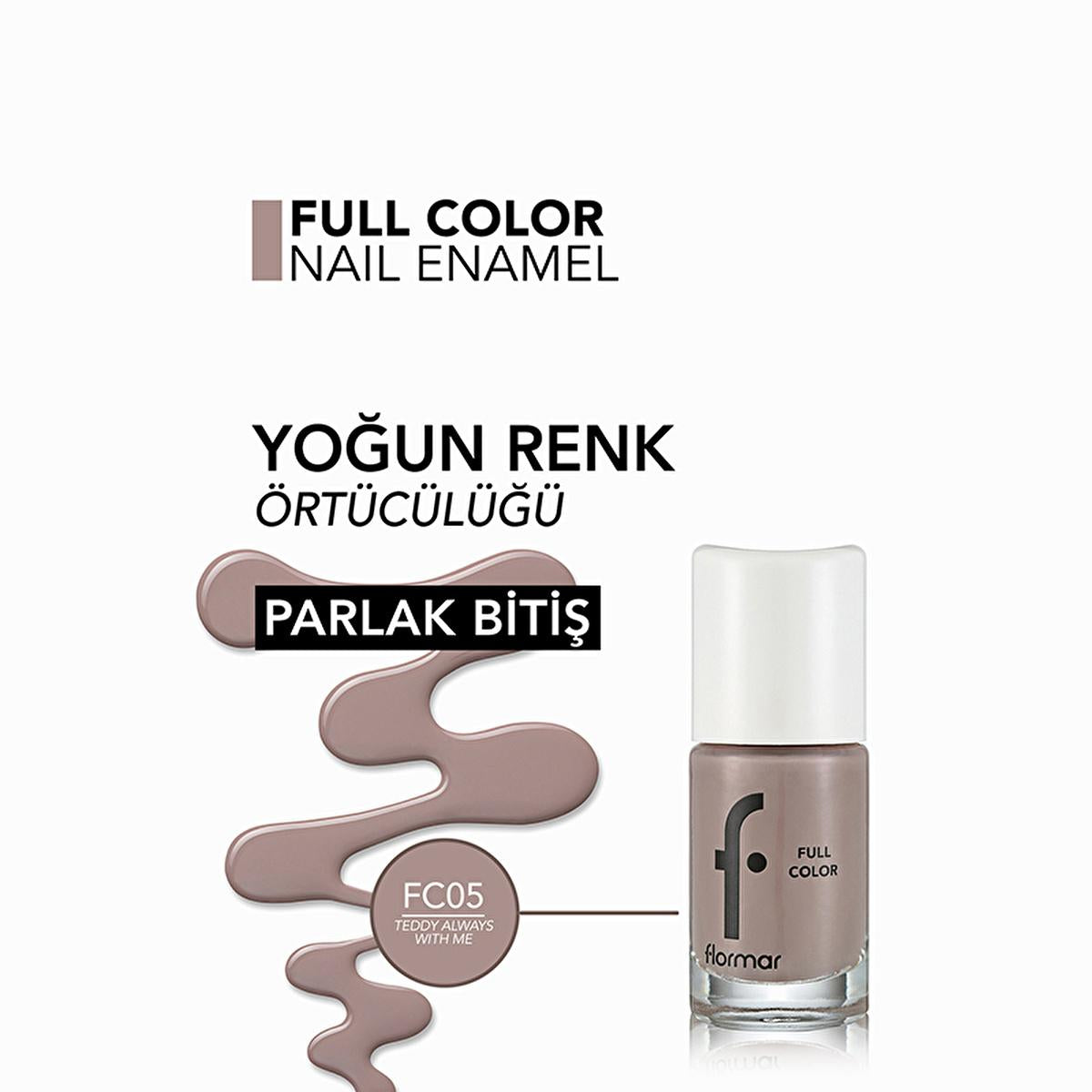 Flormar Full Color Extra Pigmented Nail Polish - Vibrant, Long-Lasting Nail Polish with High Pigmentation