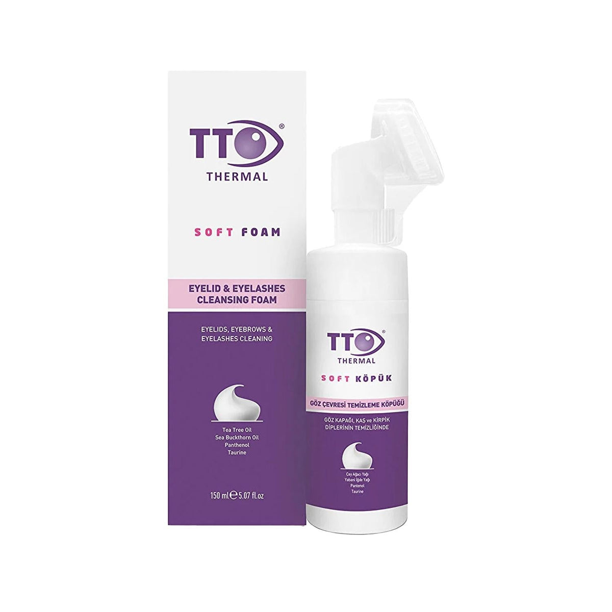 TTO Soft Eye Makeup Remover Foam - Gentle, Effective Cleanser for Sensitive Eyes - 5.07 fl oz
