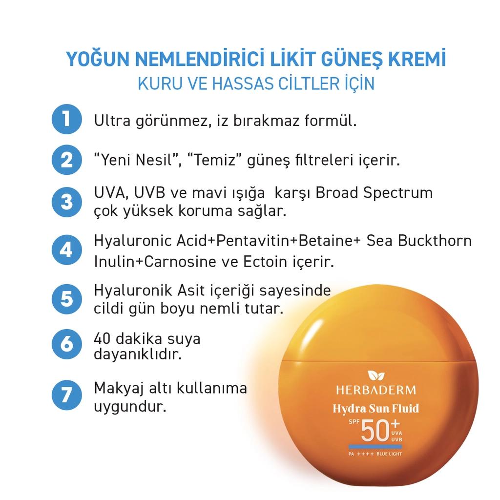 Herbaderm Hydra Sun Fluid SPF 50+ Hydrating Sunscreen 40 ml