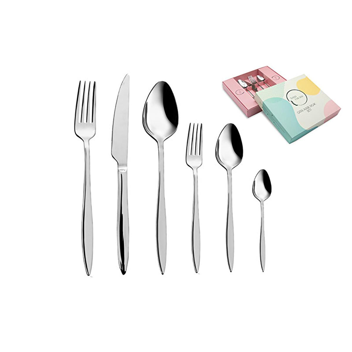 Luna Cucina 36-Piece Cutlery Set - Dishwasher Safe Flatware for Complete Table Setting