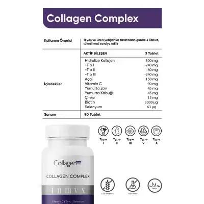 Collagen Forte: Advanced Collagen Complex for Enhanced Skin Elasticity, Joint Health & Anti-Aging - 90 Tablets