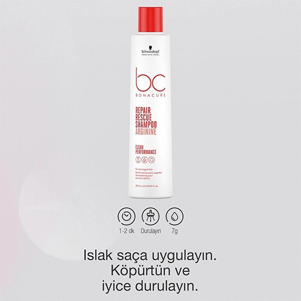 Bonacure Clean Repair Rescue Shampoo for Damaged Hair 250ml