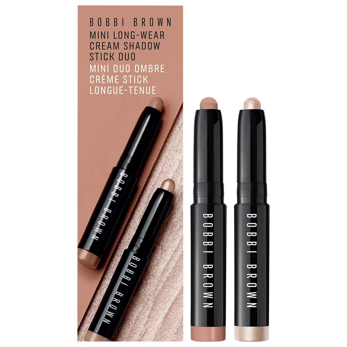 Bobbi Brown Mini Long-Wear Waterproof Cream Eyeshadow Stick Set: 24H Blendable Color, Travel-Friendly, Non-Creasing