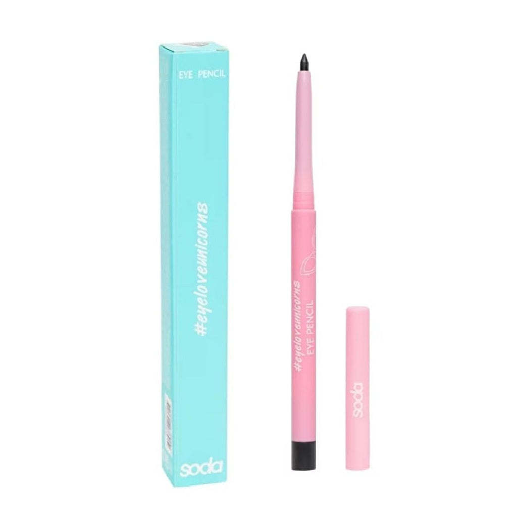 Soda Eyeliner Pencil - Waterproof, Long-Lasting Eye Makeup with Built-in Sharpener - Black Heart