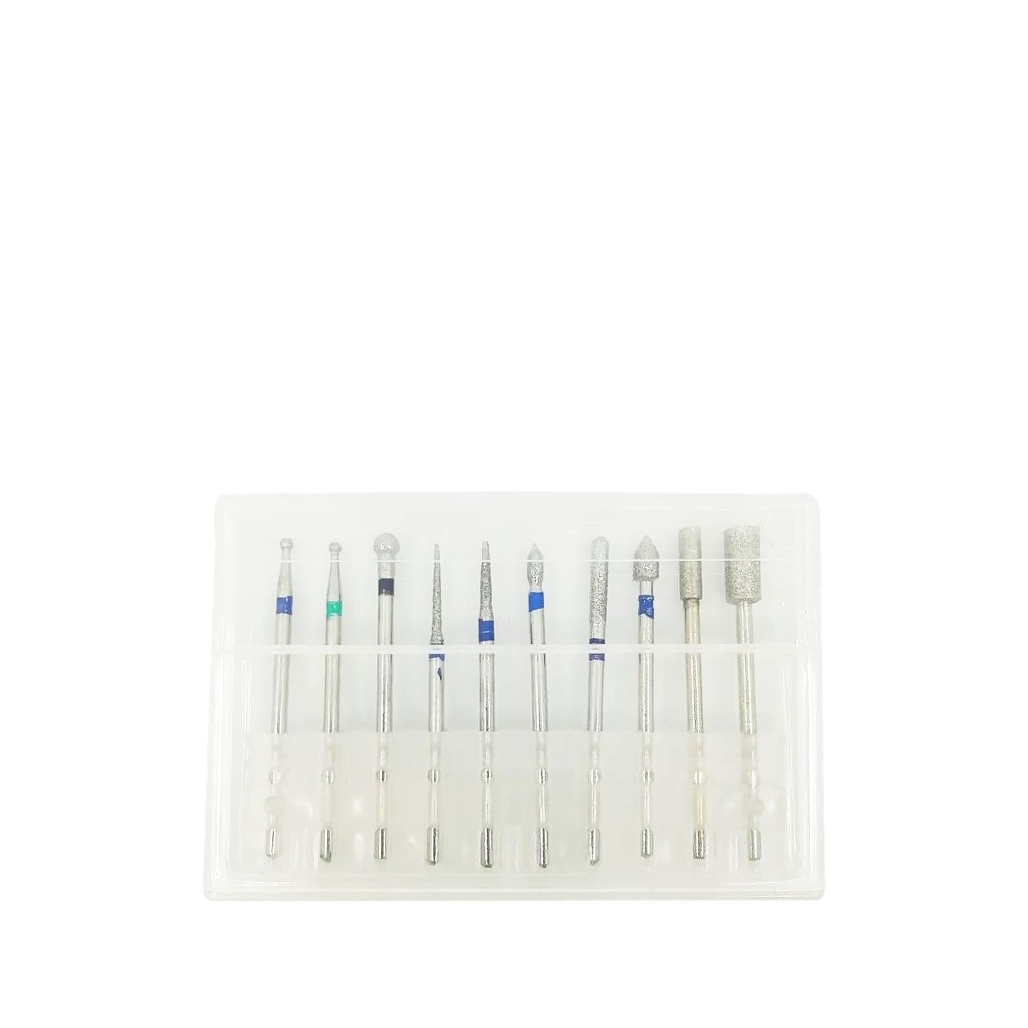 Trina Nail Drill Bit Set - 10 Piece Professional Nail Care & Beautification Tools