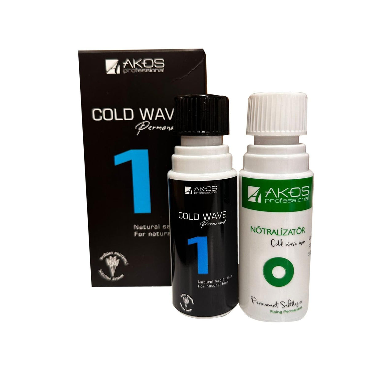 Akos Hair Perming Kit for Natural Hair - Cold Wave Perming Solution - Perma Seti No:1