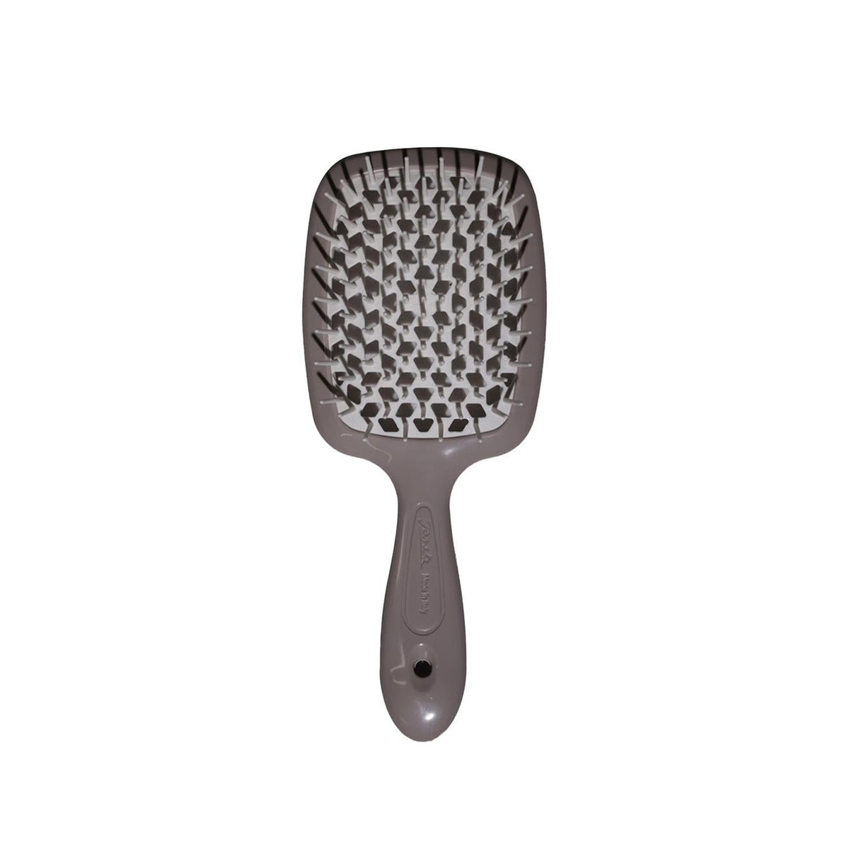 Janeke Superbrush Detangling Hair Brush in Grey & White