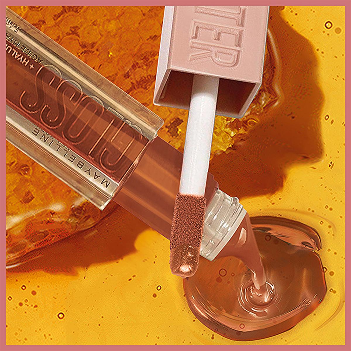 Maybelline Lifter Gloss: Honey’d Nude Lip Gloss with Hyaluronic Acid for Hydrated, Fuller-Looking Lips - High Shine, Non-Sticky Formula