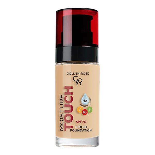 Golden Rose Moisture Touch Liquid Foundation SPF20 - Vegan, Buildable Coverage