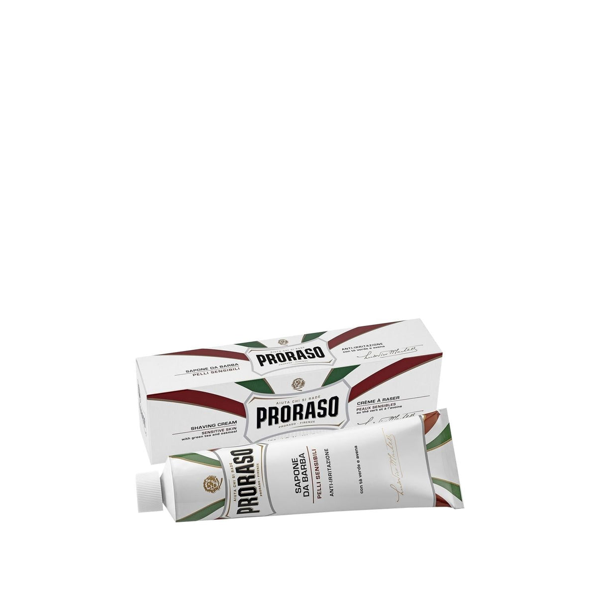 Proraso Green Tea & Oat Extract Shaving Cream for Sensitive Skin - 150ml
