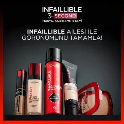 Loreal Paris Infaillible Makeup Fixing Spray - 3-Second Setting, Long Lasting Makeup Solution