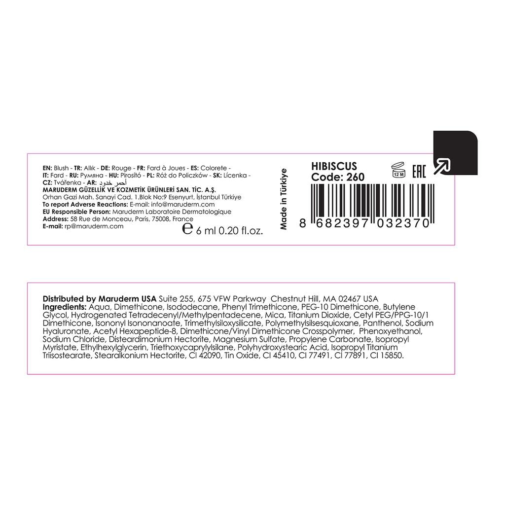 Maruderm Sunkissed Liquid Blush Hibiscus 10ml