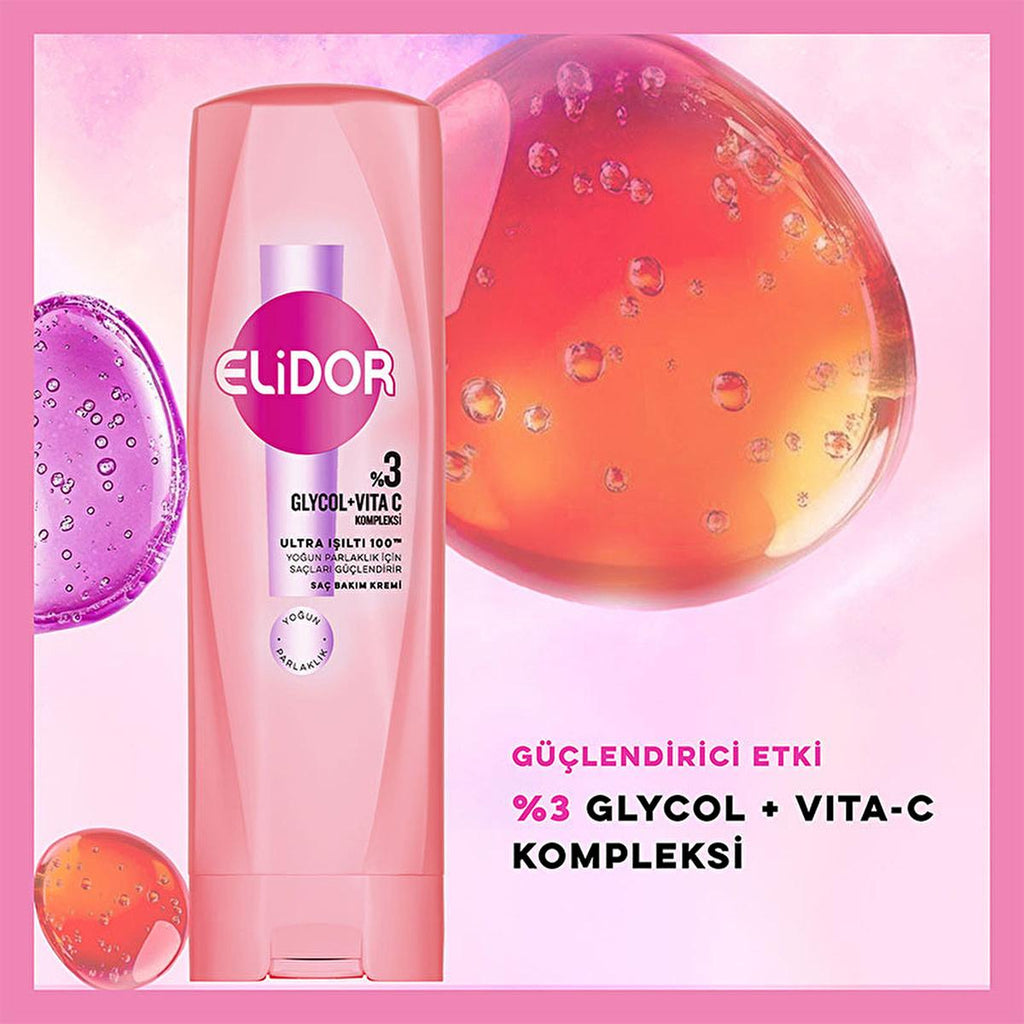 Elidor Ultra Işıltı 100 Hair Care Cream - Intense Shine & Nourishment for Damaged Hair