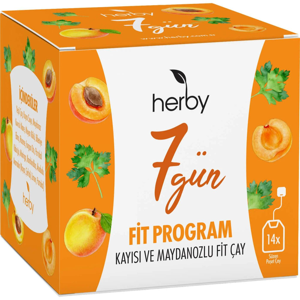 Herby 7 Days Apricot & Parsley Fit Tea for Wellness 14 Bags