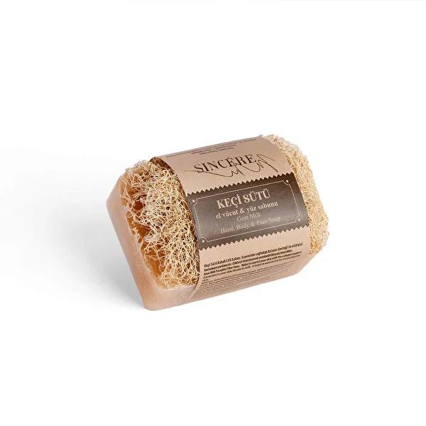Sincere Kabak Goat Milk Loofah Soap - Natural, Moisturizing, and Gentle Exfoliation for Dry Skin