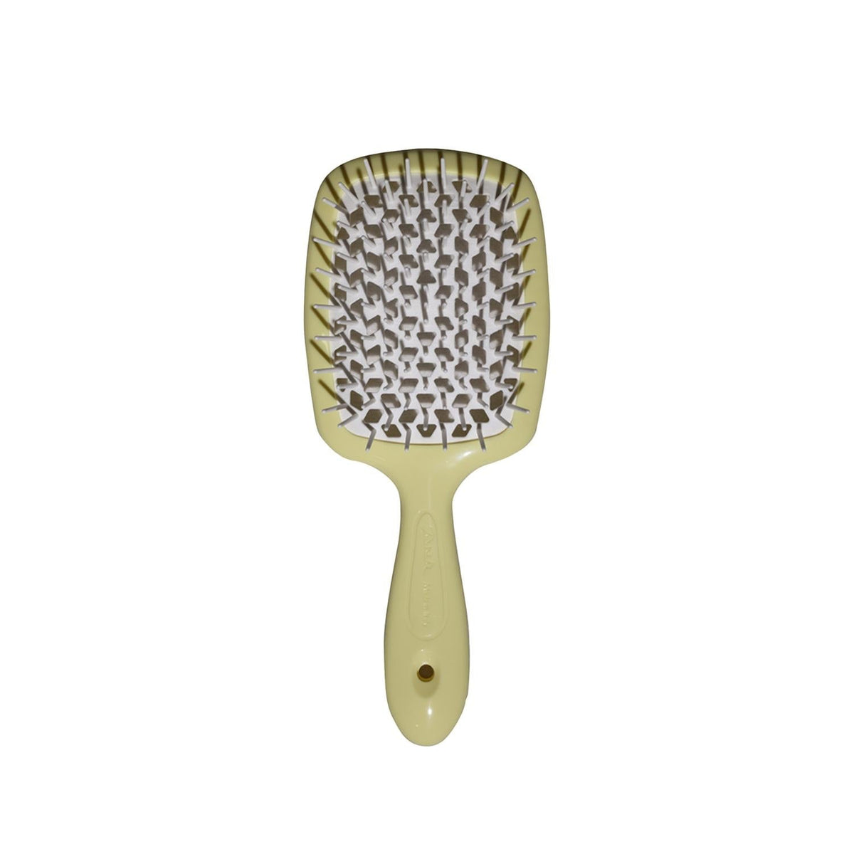 Janeke Superbrush Detangling Hair Brush Yellow & White