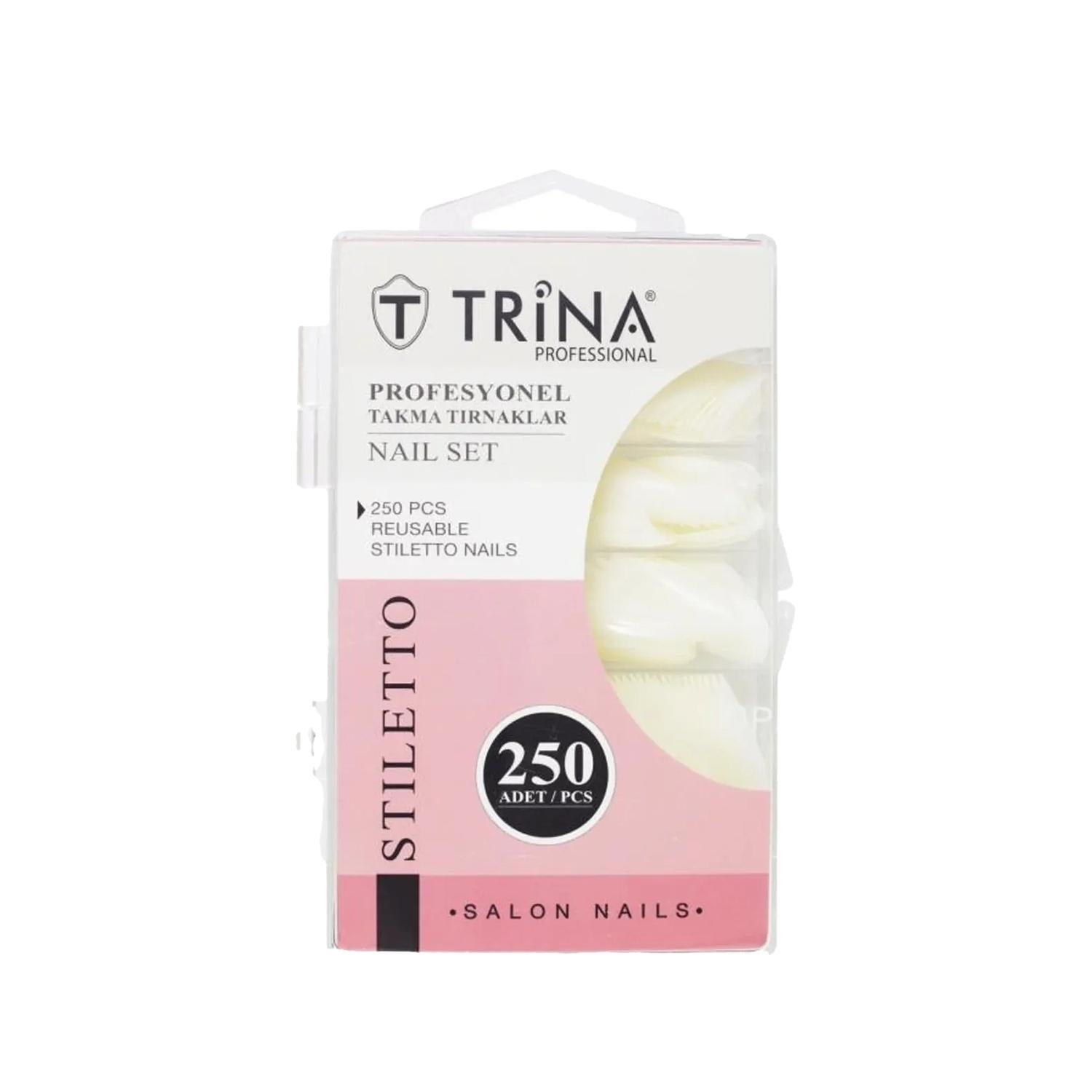 Trina Stiletto False Nails - 250 Pieces, Artificial Nail Enhancements for Fashionable Nail Art