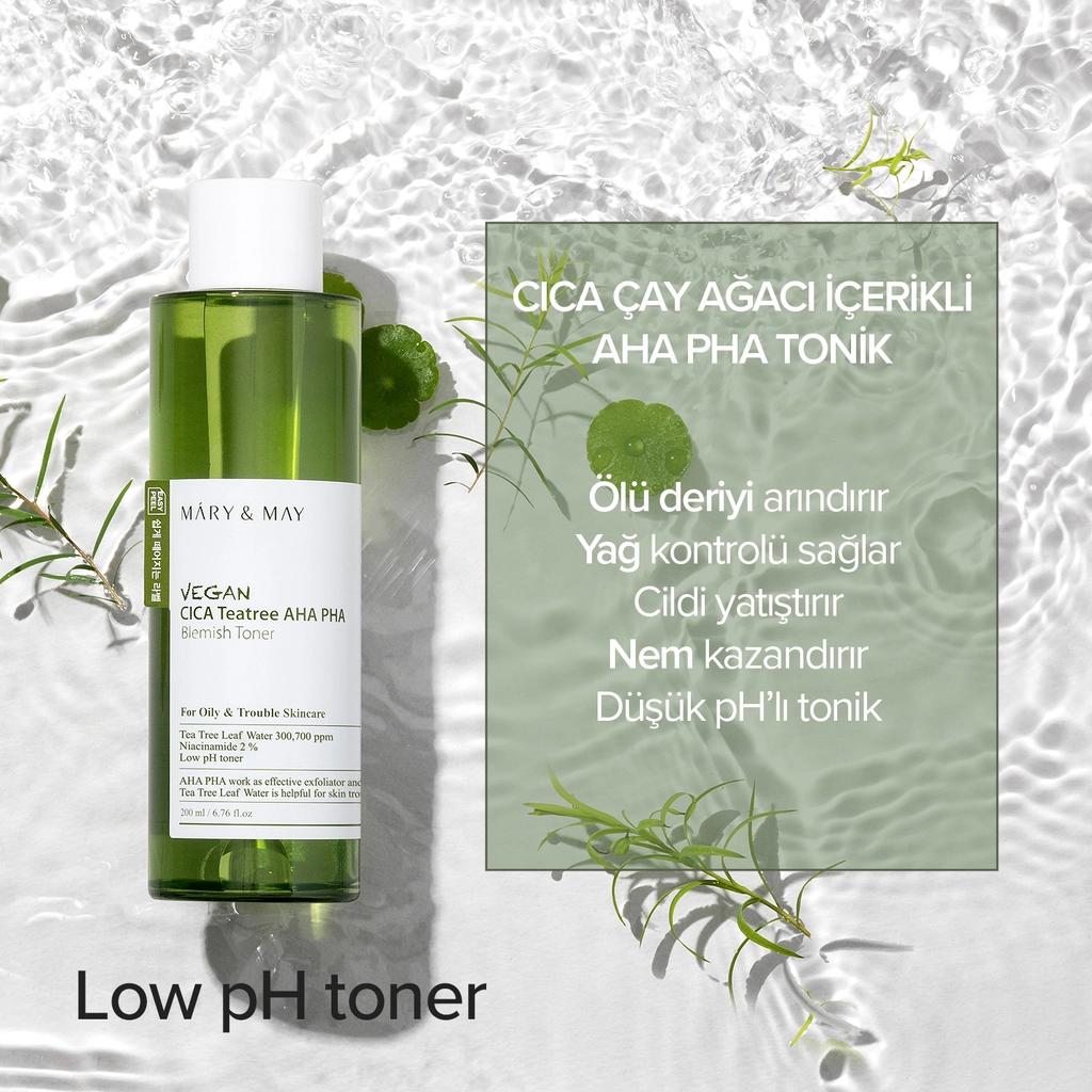 Mary & May Cica Tea Tree AHA PHA Toner 200ml