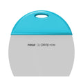 Pirge 10cm Turquoise Dough Scraper with Ergonomic Handle - High-Carbon Stainless Steel Baking Utensil
