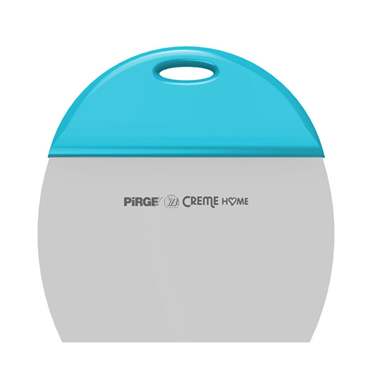 Pirge 10cm Turquoise Dough Scraper with Ergonomic Handle - High-Carbon Stainless Steel Baking Utensil