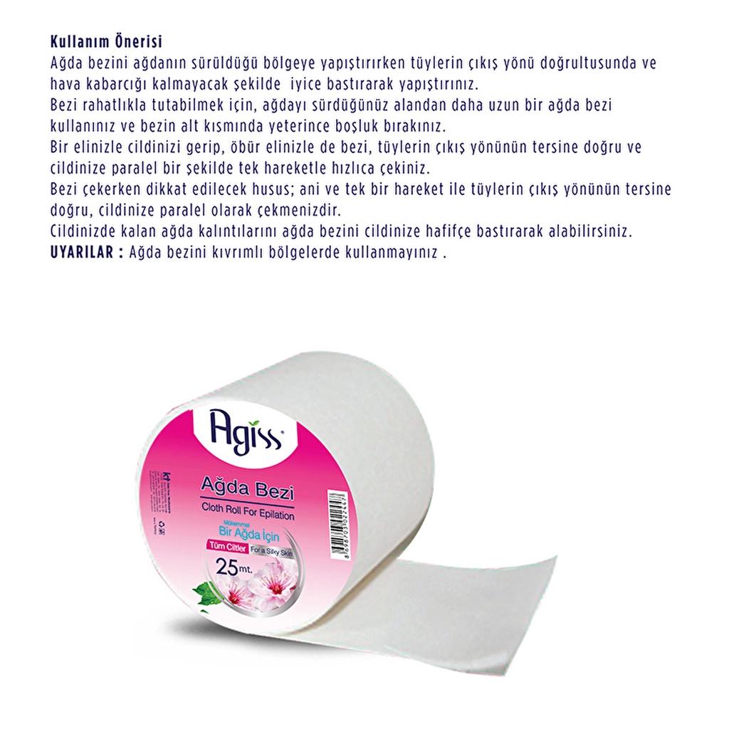 Agiss Waxing Strip Roll for Smooth Hair Removal 25 m