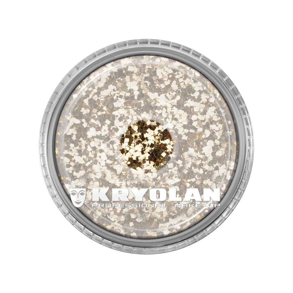 Kryolan Polyester Glimmer Coarse Light Gold Glitter 4g