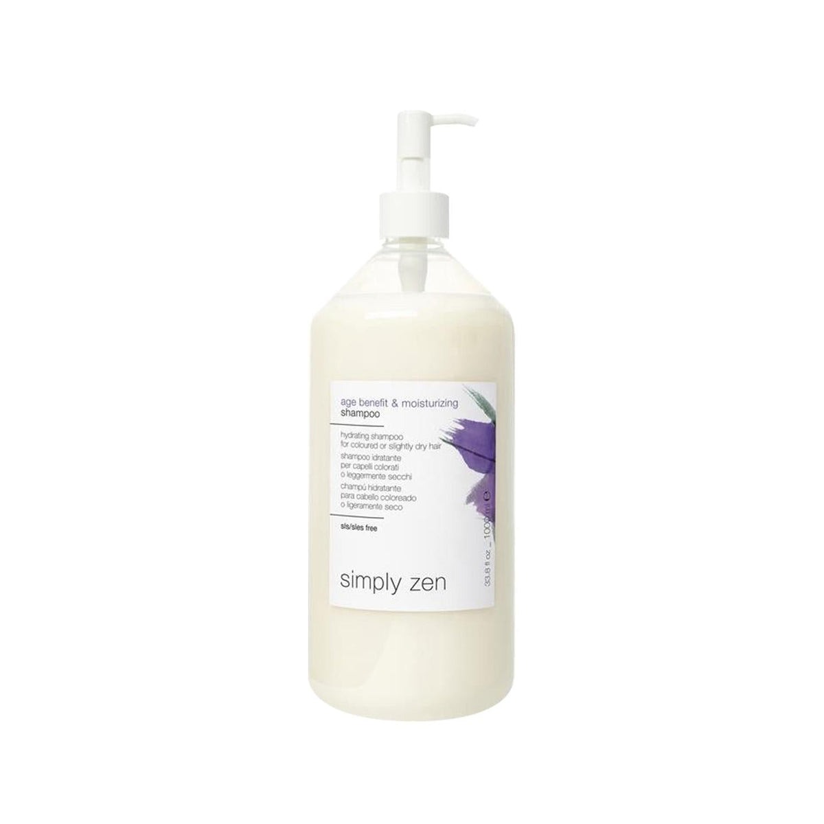 Simply Zen Moisturizing Shampoo 1000ml - Hydrating, Age Benefit Hair Care for Dry & Damaged Hair