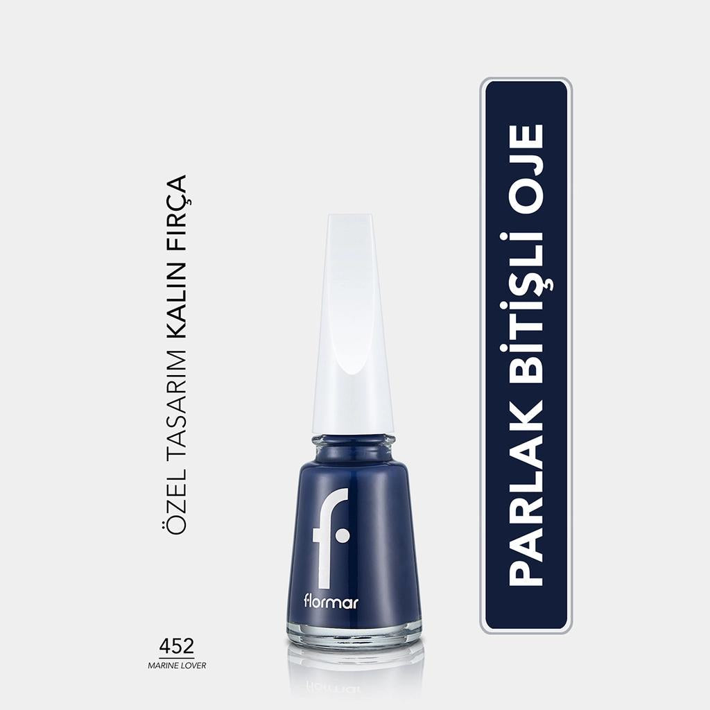 Flormar Nail Enamel Highly Pigmented Polish 452 Marine Lover