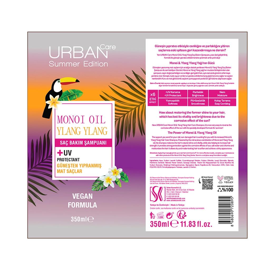 Urban Care Monoi & Ylang Ylang Shampoo for Dull Sun-Damaged Hair 350ml