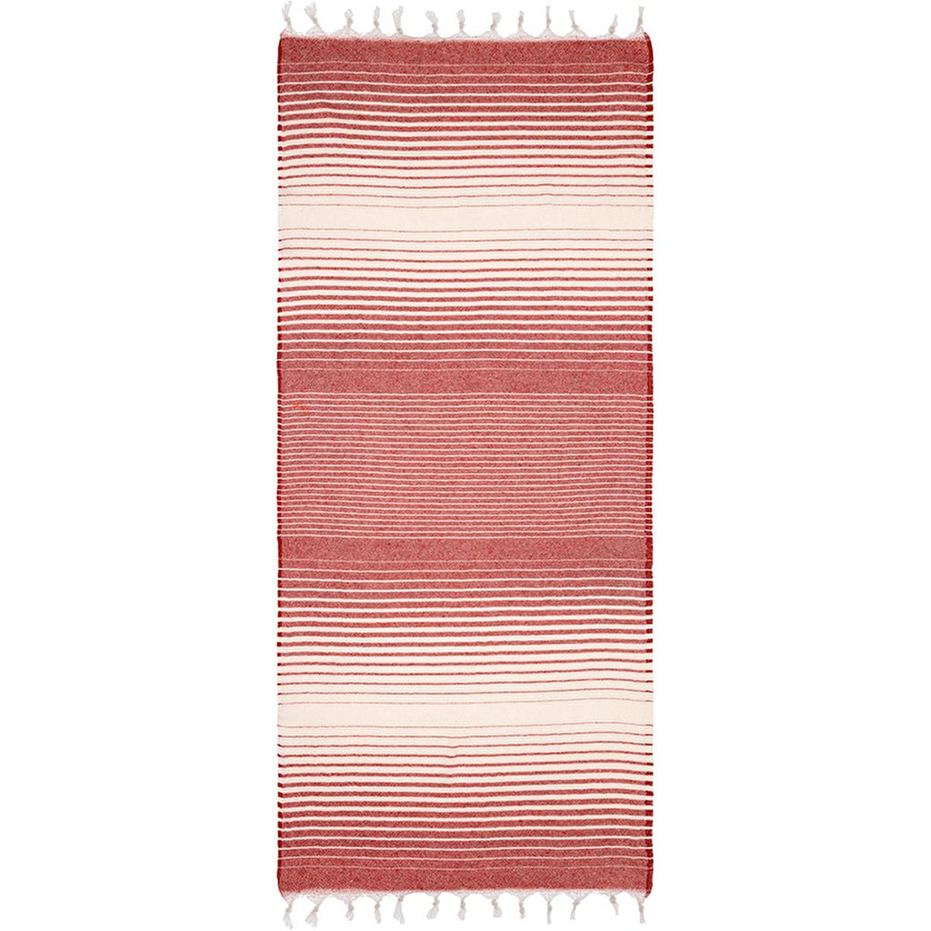 Eklips Red Turkish Towel: Lightweight Peshtemal for Beach, Bath & Travel - Vibrant, Absorbent & Compact