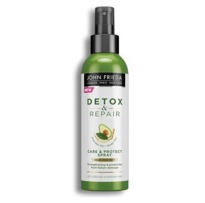John Frieda Detox & Repair Hair Protectant Spray: Green Tea & Avocado Oil for Breakage Treatment & Split End Repair - Hair Strengthening & Moisturizer