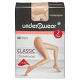 LKRAL Women's Hosiery - 2 Pairs Champagne Color Pantyhose Tights 40/42 Medium Size