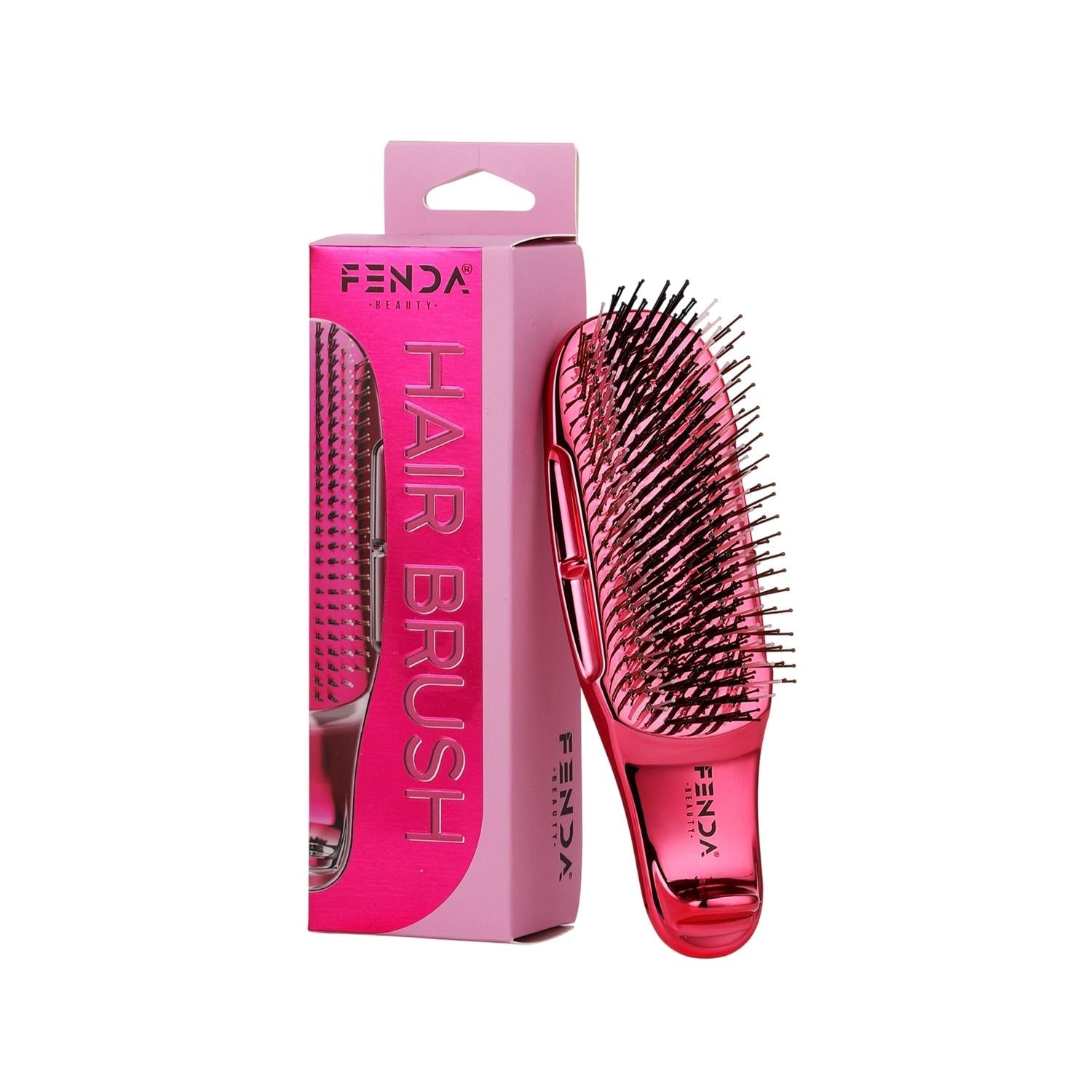 Fenda Professional Hair Brush with 4 Styling Tips in Hot Magenta