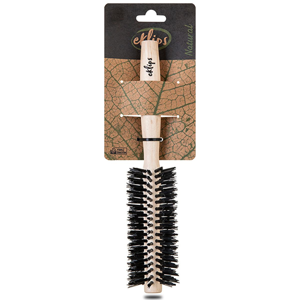 Eklips Natural Hair Brush for Blow-Drying & Styling - Gentle, Ergonomic, Professional Hair Care Tool