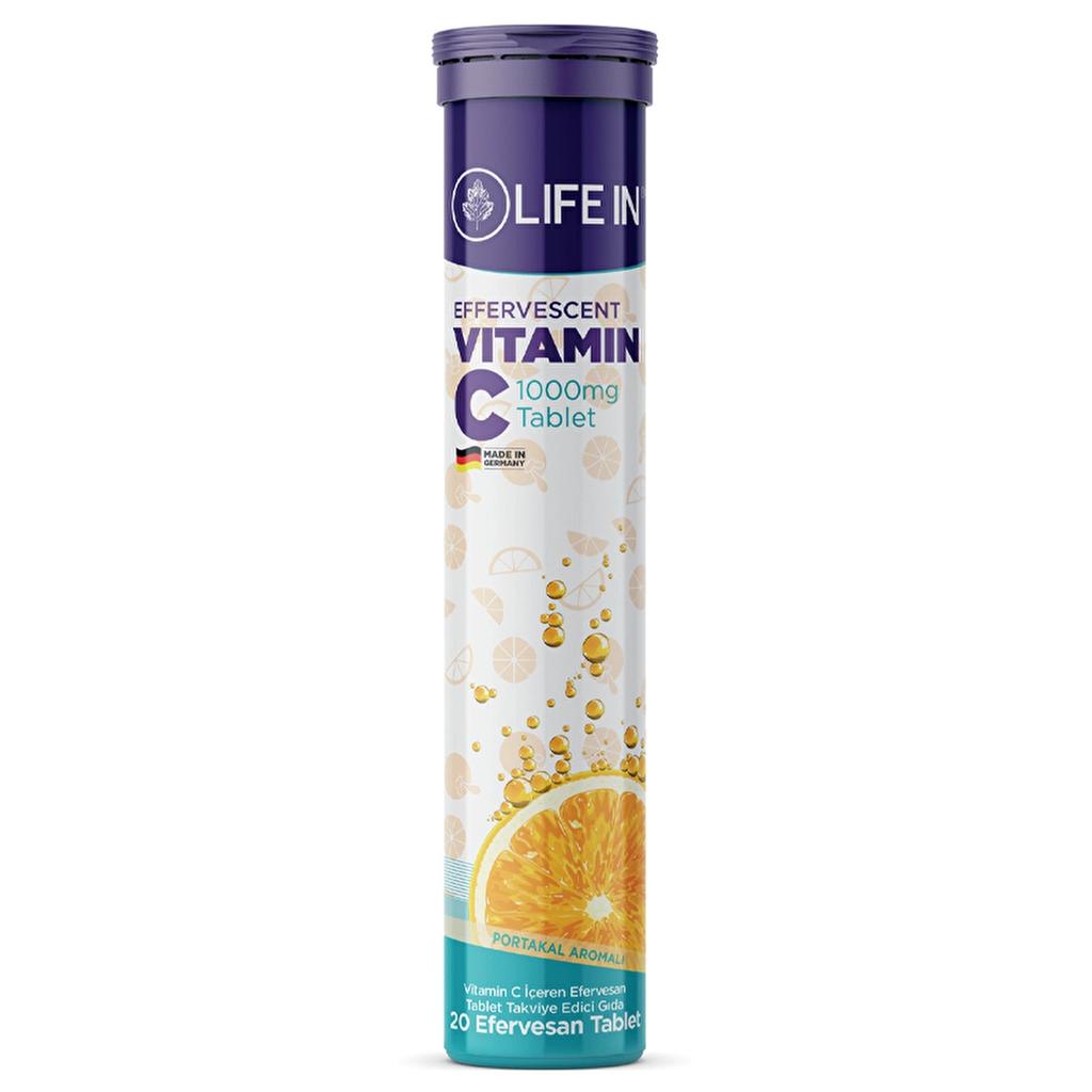 Life In Vitamin C 1000mg Effervescent Tablets - 20 Count
