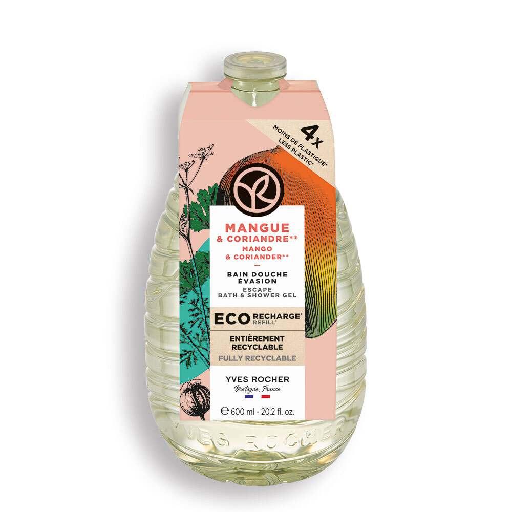 Ocean Bond Eco-Friendly Refillable Shower Gel - Invigorating Mango Coriander Scent, 20.29 fl oz