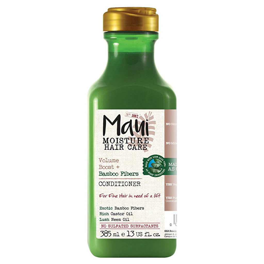Maui Bamboo Fiber Volumizing Conditioner - Sulfate-Free, Silicone-Free Vegan Hair Care for Thin Hair - Aloe Vera & Natural Oils